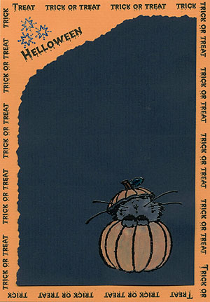 Karte Halloween-K�rbis