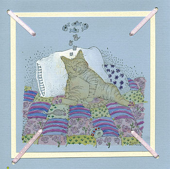 Karte Patchwork-Katze