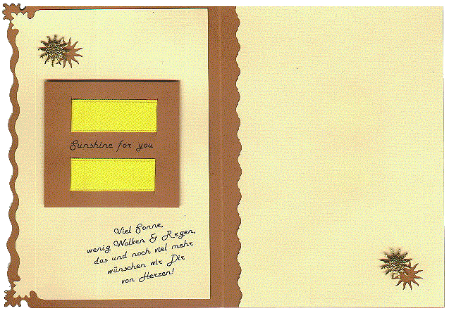 R�ckseite Karte Sunshine