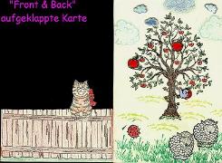 R�ckseite Front and Back Karte Apfelbaum